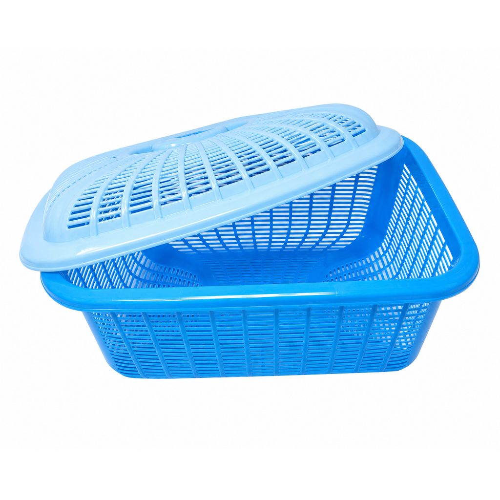 PLASTIC BASKET WITH COVER