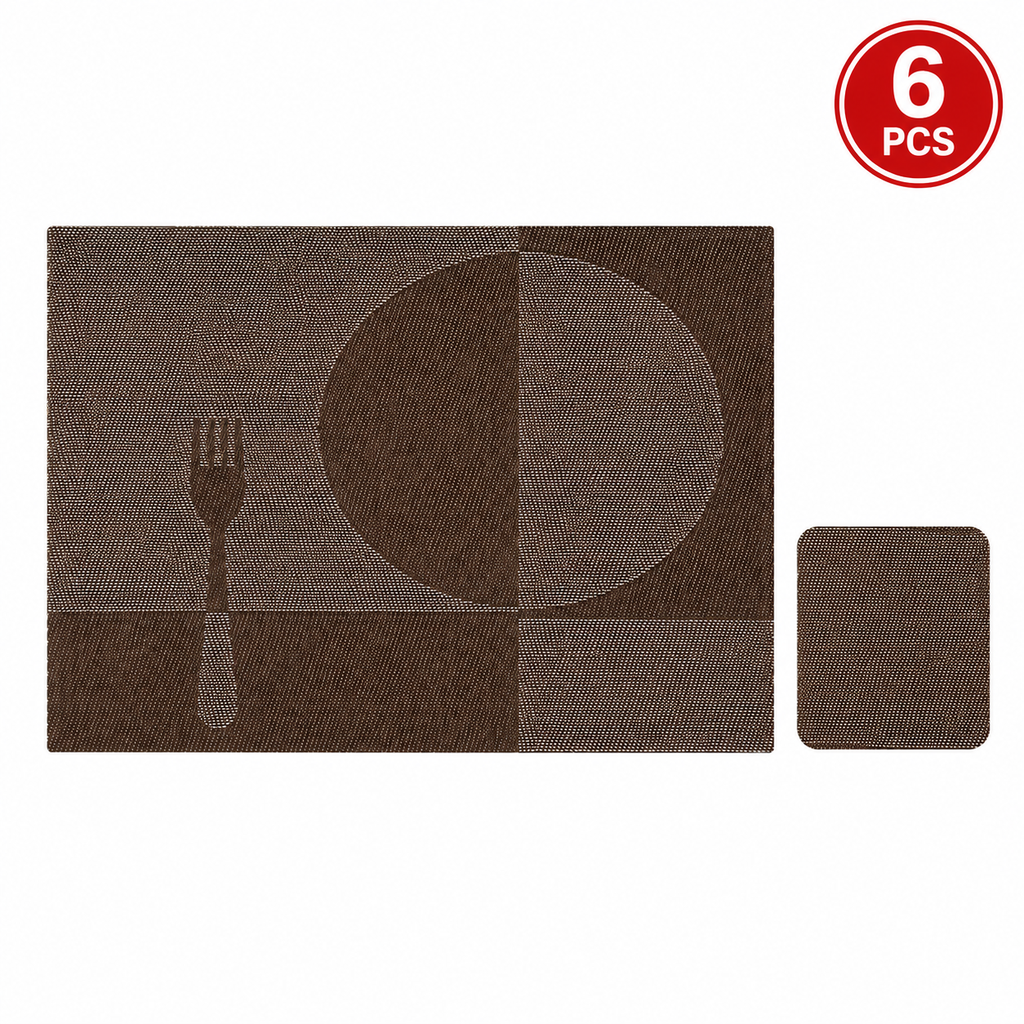 PVC TABLE PLACEMAT & COASTER SET