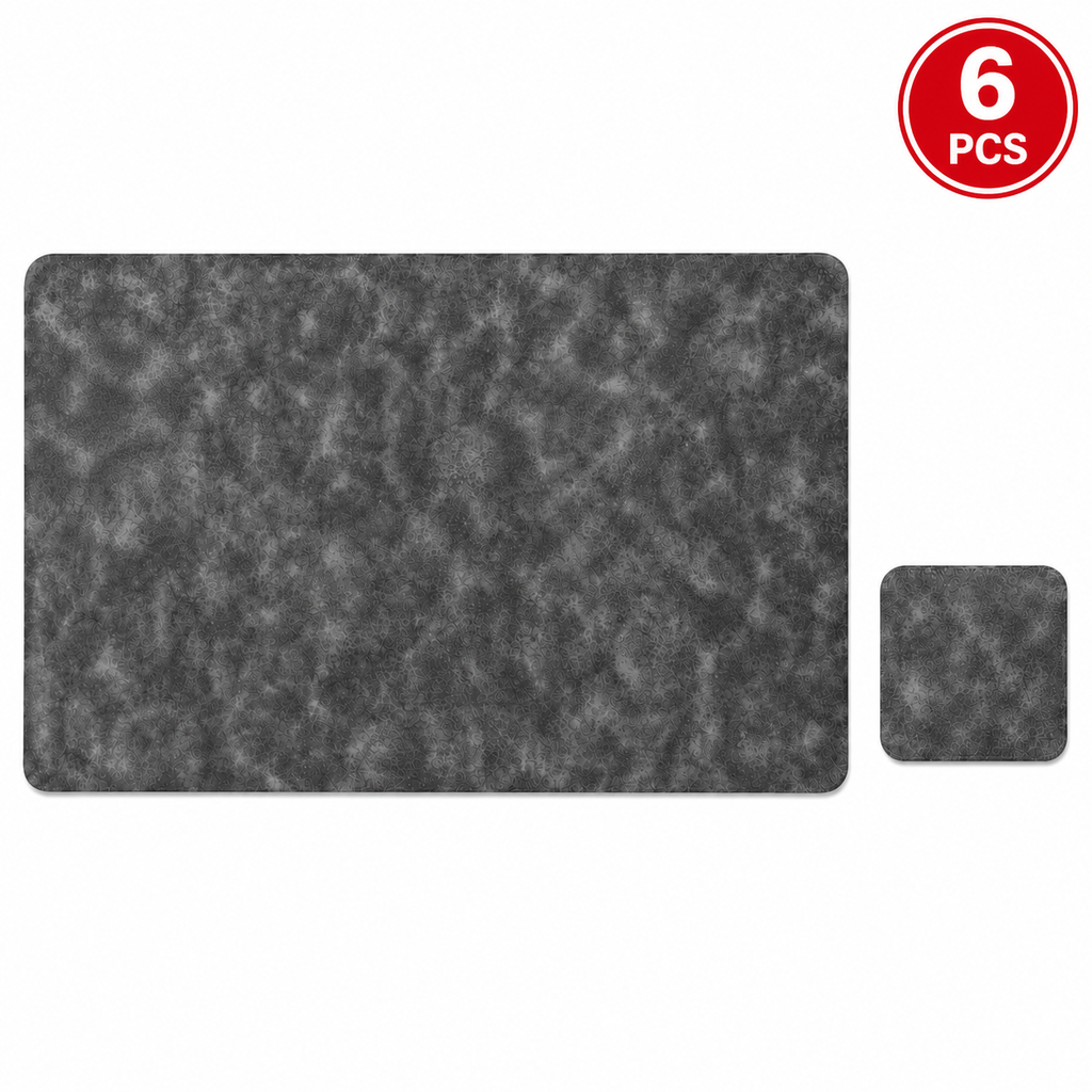 MARBLE DESIGN PVC PLACEMAT & COASTER SET