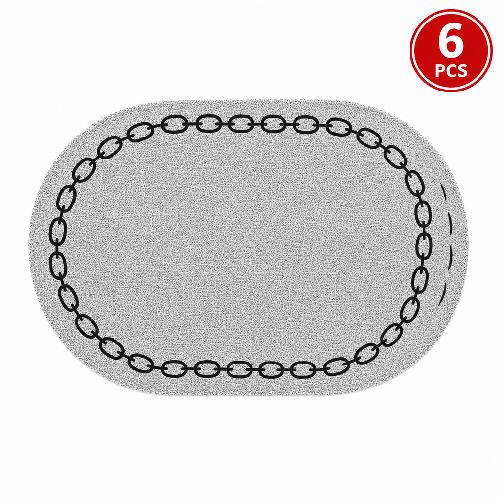 OVAL PVC TABLE PLACEMAT SET