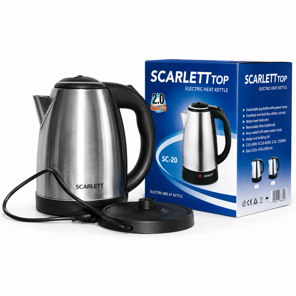 2.0L STAINLESS STEEL ELECTRIC KETTLE