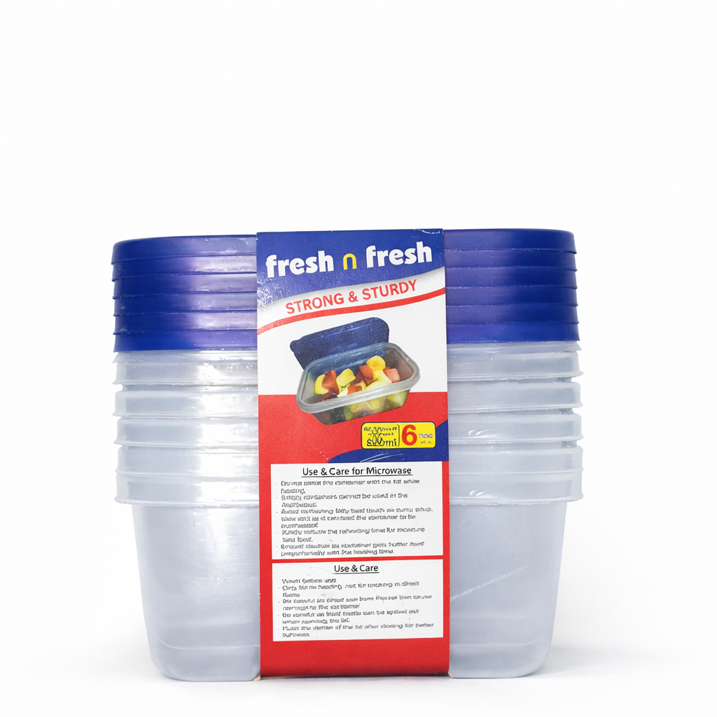 FRESH PLASTIC FOOD STORAGE CONTAINER SET OF 4