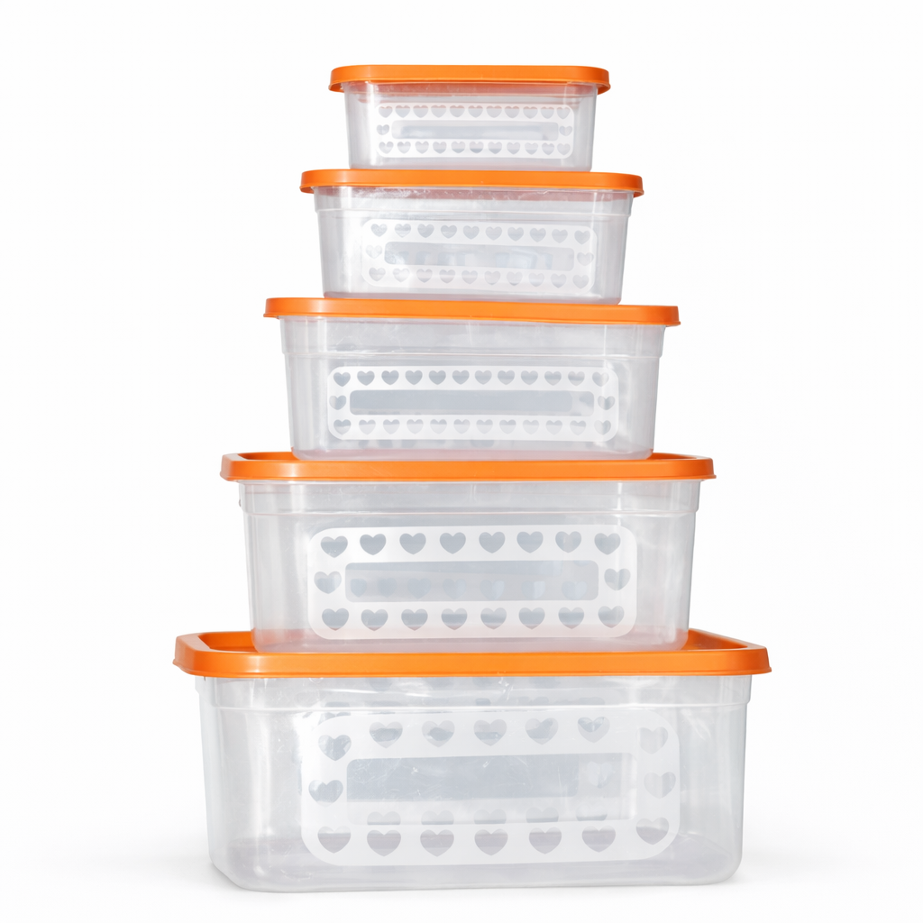 MULTI-SIZE PLASTIC FOOD STORAGE CONTAINER SET