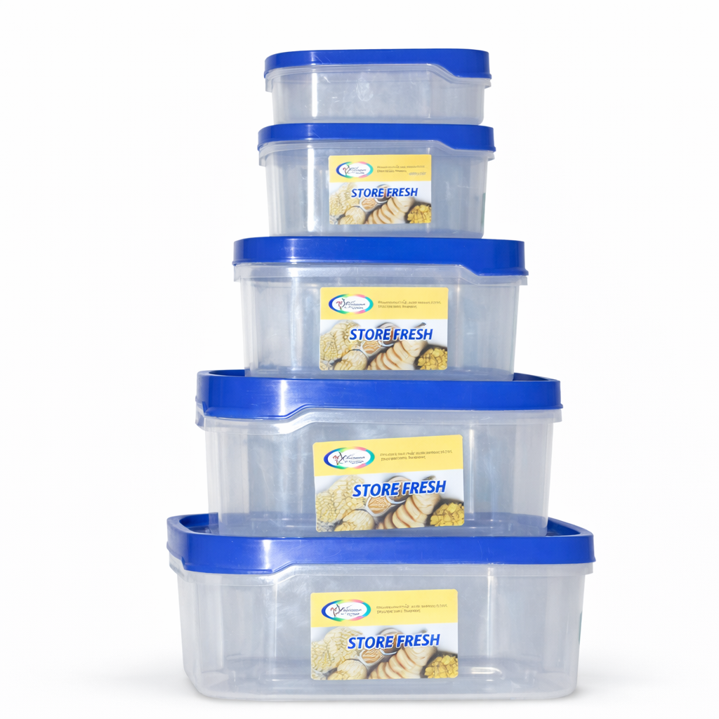 STORE FRESH PLASTIC FOOD STORAGE CONTAINER SET