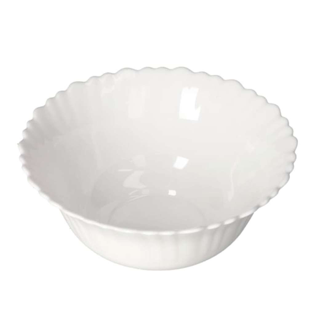 ALICOPARE WHITE SCALLOPED BOWL